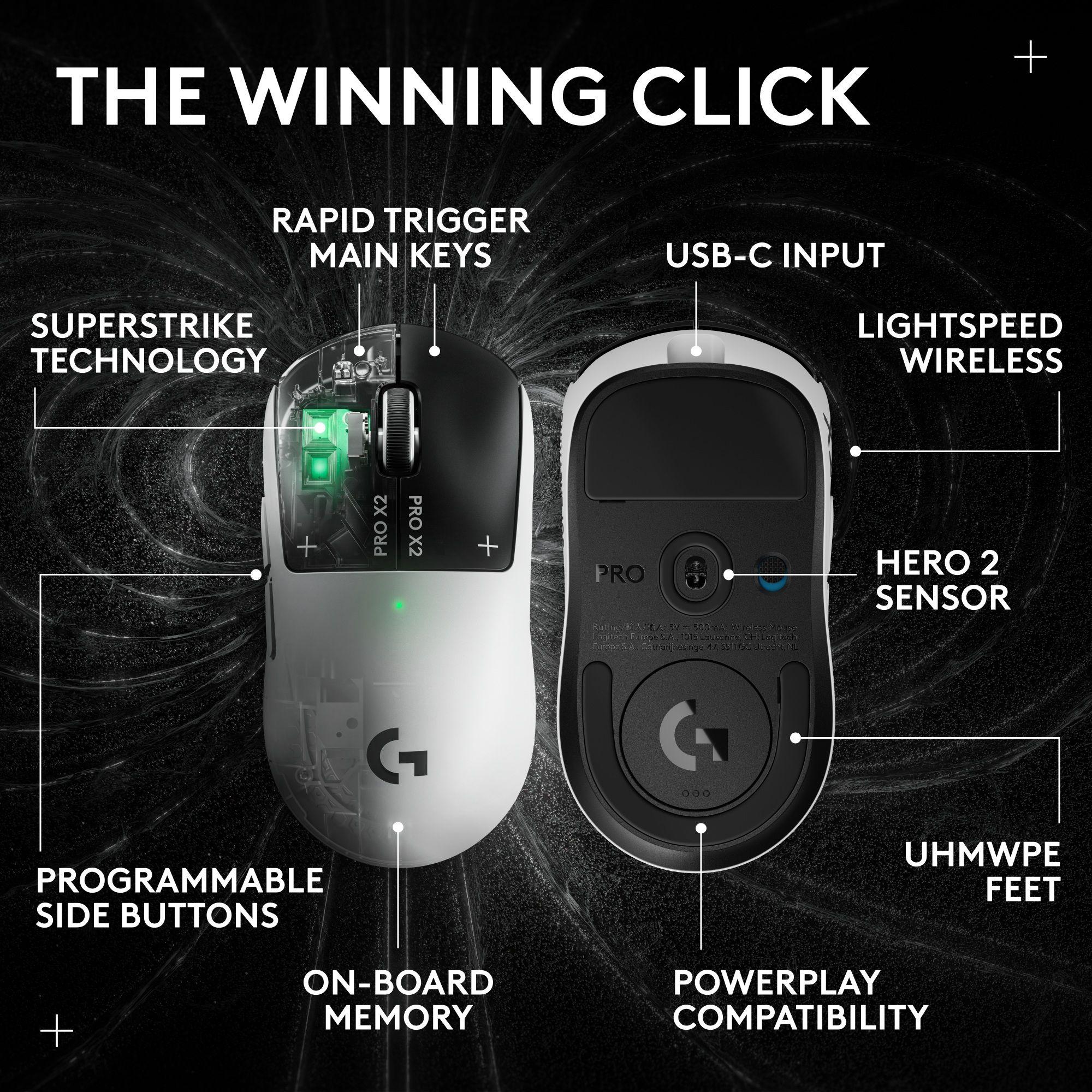Ratón gamer Logitech G Pro X2 Superstrike
