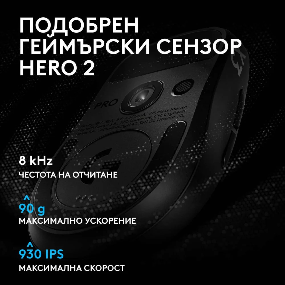 Игровая мышь Logitech G Pro X3 Superstrike - Midnight Black