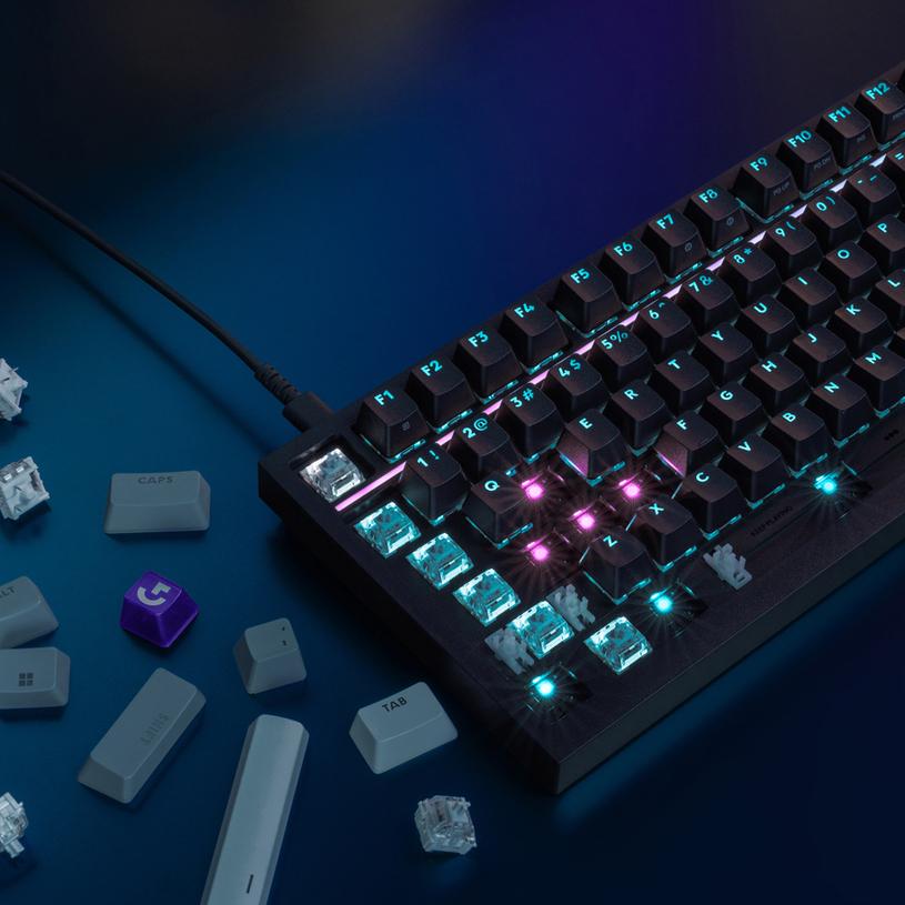 Геймърска механична клавиатура Logitech G316 X 75 - Hot-Swappable Tactile Switch - Черен