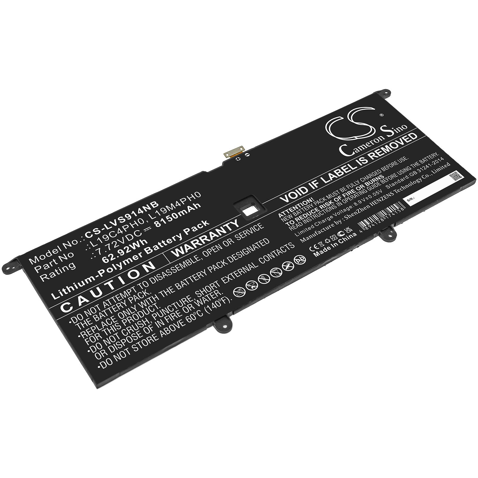 Batería para portátil LENOVO Yoga Slim 9 14ITL5 82D10000UK L19C4PH0 LiPo 7.72V 8150mAh CAMERON SINO