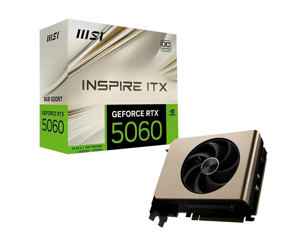 Видео карта MSI RTX 5060 INSPIRE ITX OC 8GB GDDR7 128bit - 912-V537-058