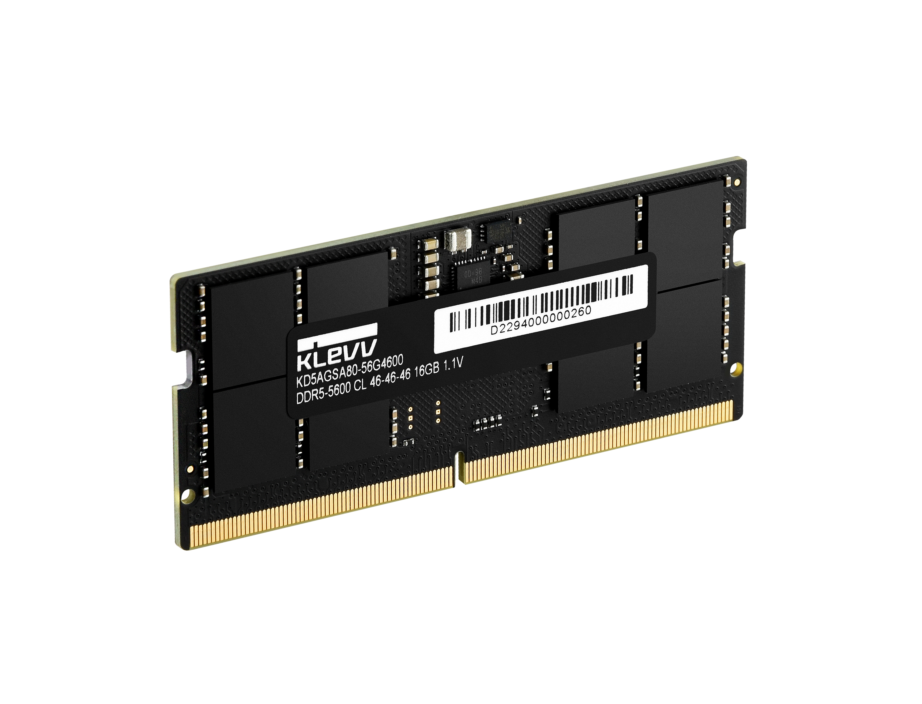 Памет KLEVV D5 16GB (1x16GB) DDR5 SODIMM 5600MHz CL46 - KD5AGSA80-56G4600