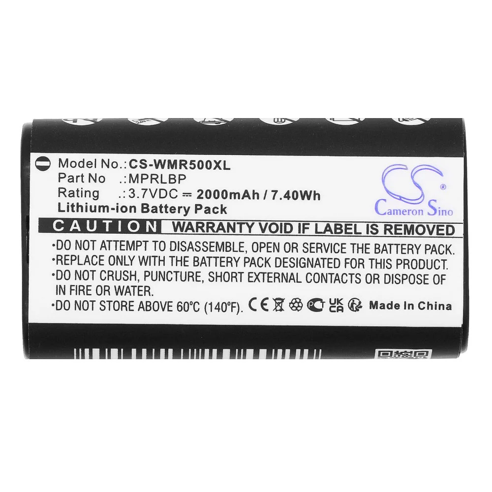 Батерия за за безжични  Bluetooth слушалки Wisycom MPRLBP, MPR30, MPR50, MPR51, MPR52, MTP60 LiIon 3.7V 2000mAh CAMERON SINO