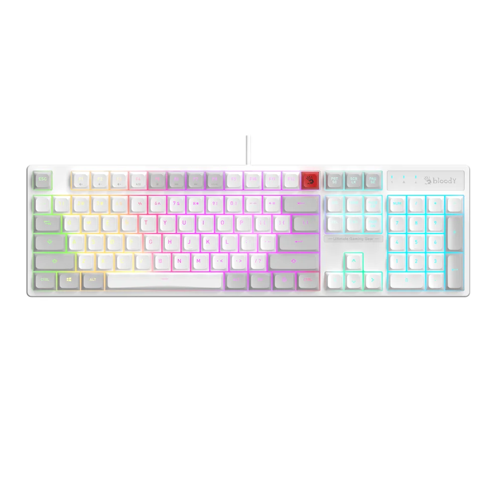 Ігрова клавіатура A4Tech Bloody B230N Neon Backlit - Біла
