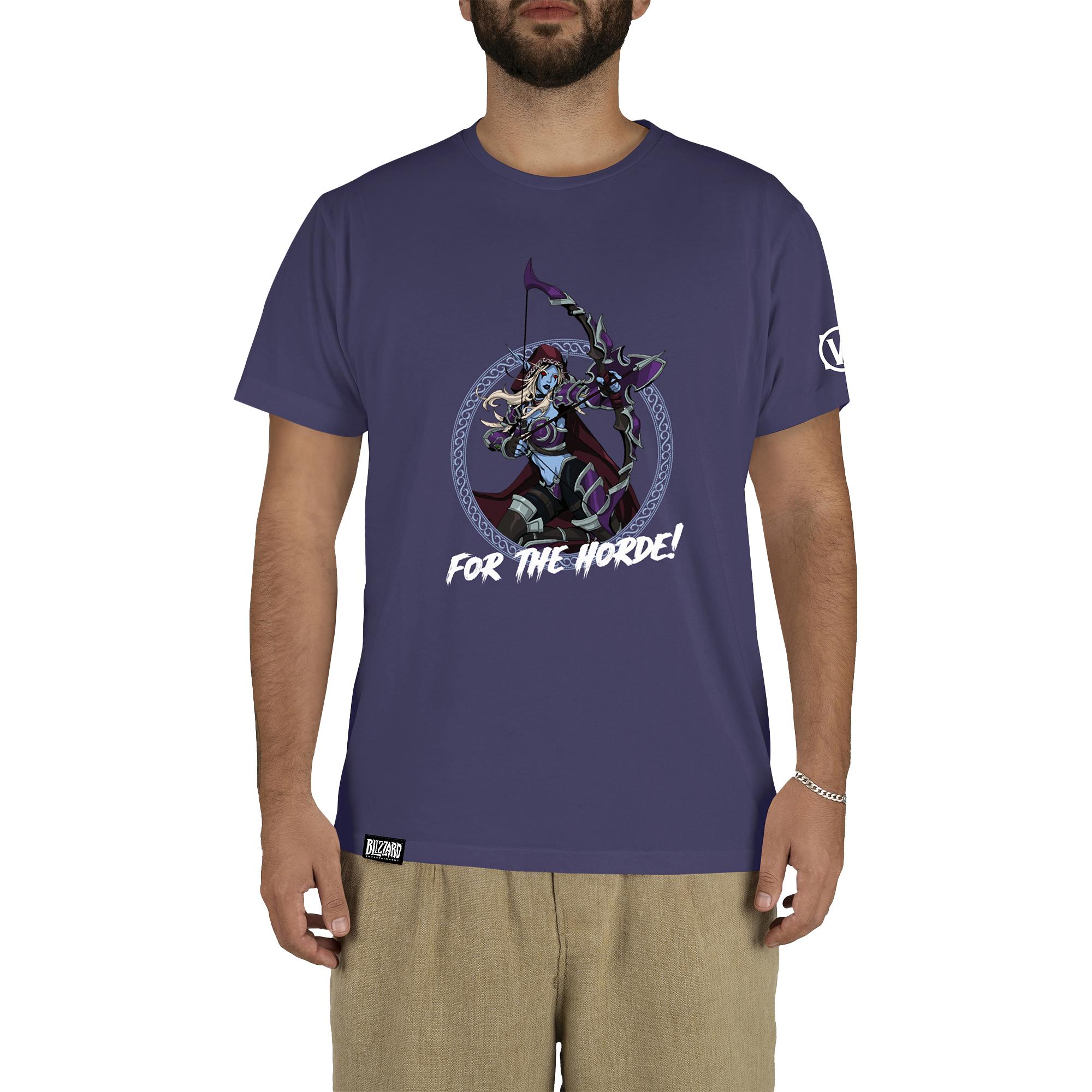 World of Warcraft For the Horde T-shirt - Size S, Blue