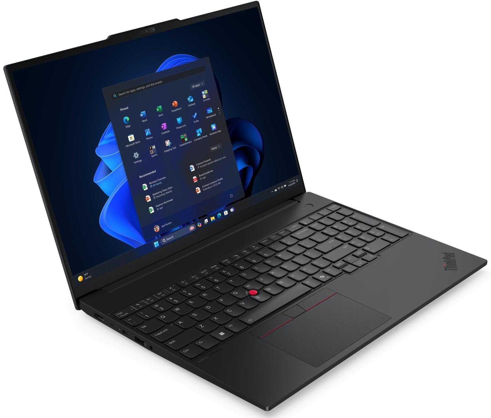 Laptop Lenovo ThinkPad E16 G3 - 16" IPS WUXGA (1920x1200), Intel Core Ultra 7 255H, 16C (up to 5.1GHz, 24MB), 32GB DDR5-5600, 1TB SSD
