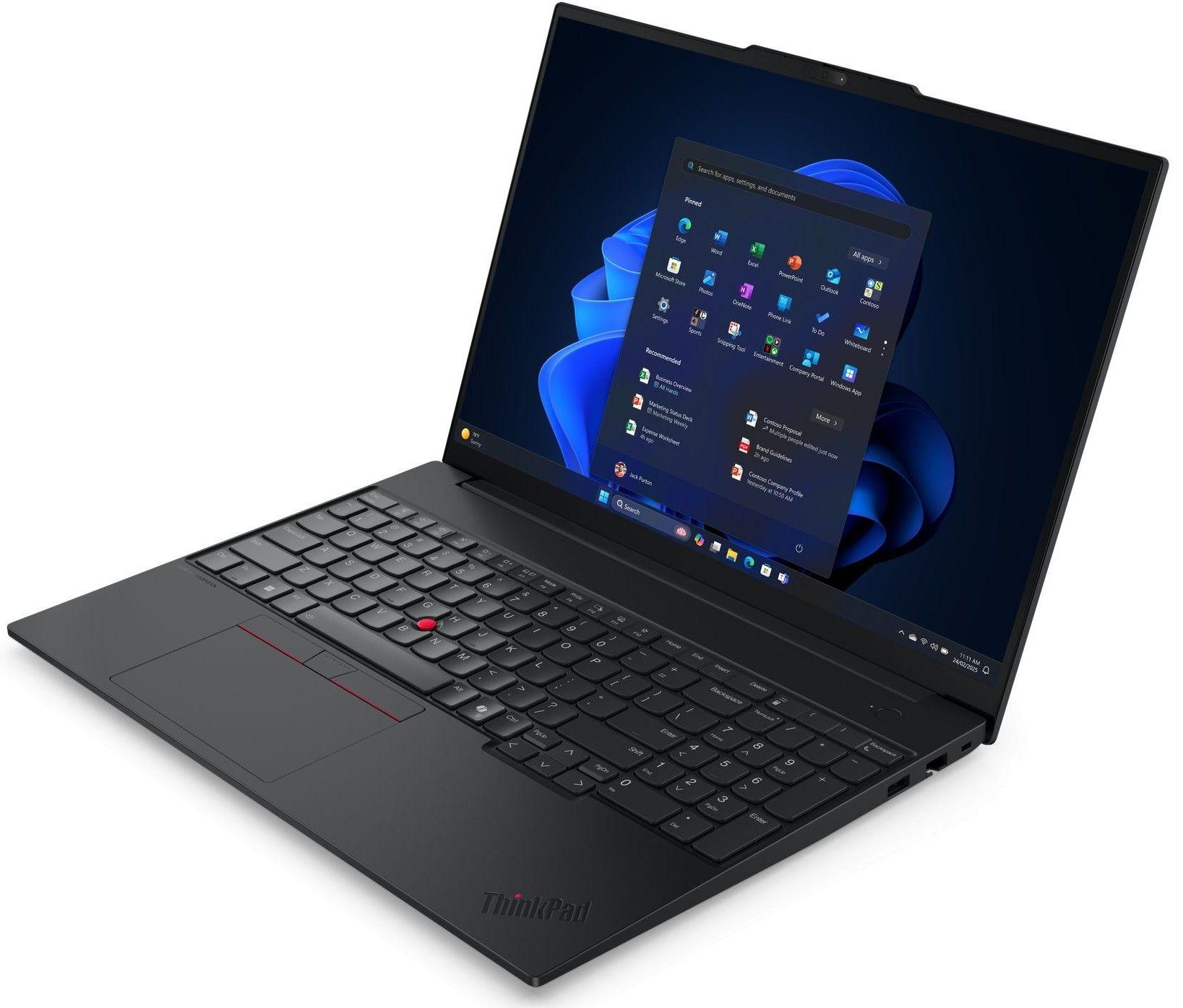 Laptop Lenovo ThinkPad E16 G3 - 16" IPS WUXGA (1920x1200), Intel Core Ultra 7 255H, 16C (up to 5.1GHz, 24MB), 32GB DDR5-5600, 1TB SSD