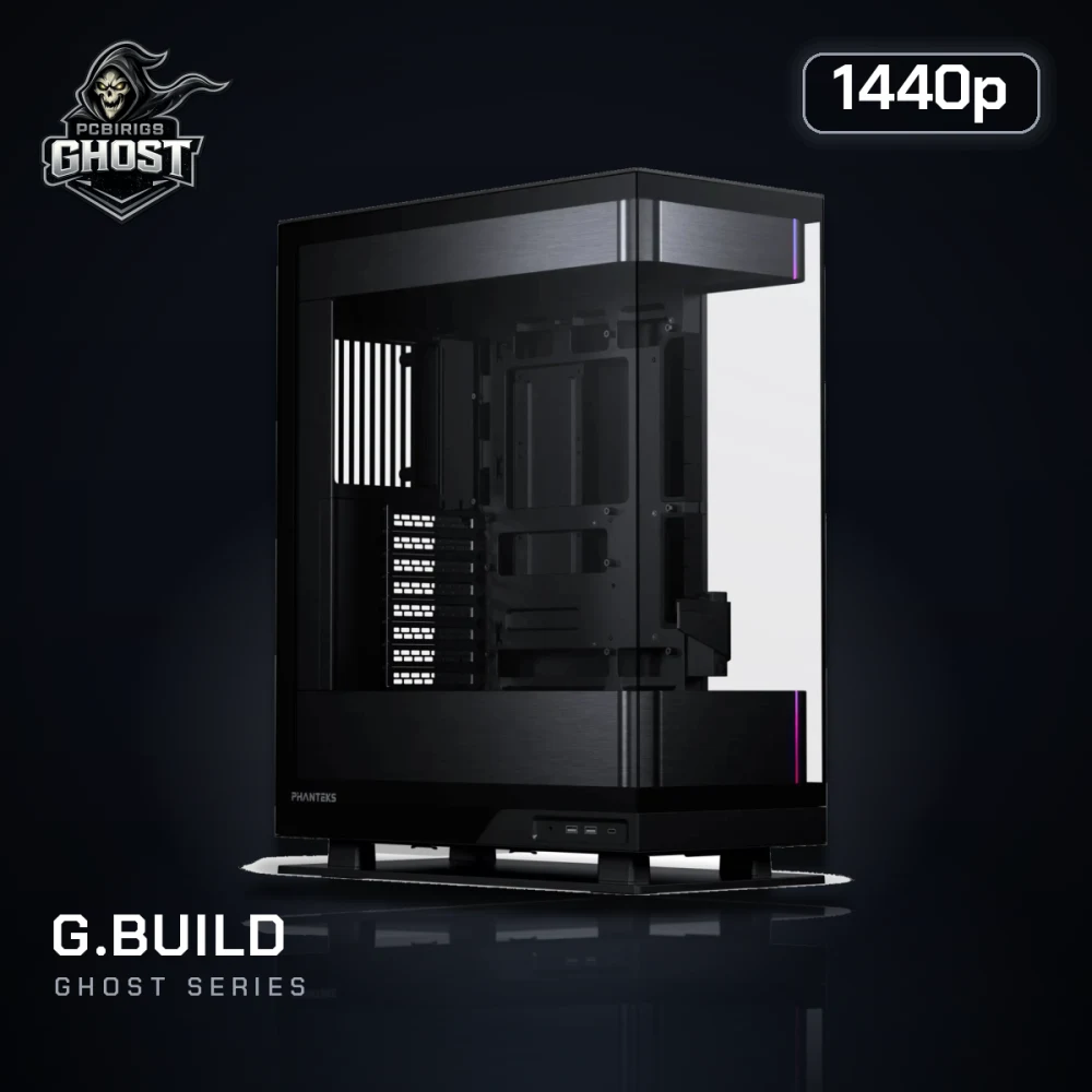 G.BUILD Ghost 1440p · RTX 5070 12GB · AMD Ryzen 7 7800X3D Box · 32GB DDR5 · 1TB · Powered by ASUS