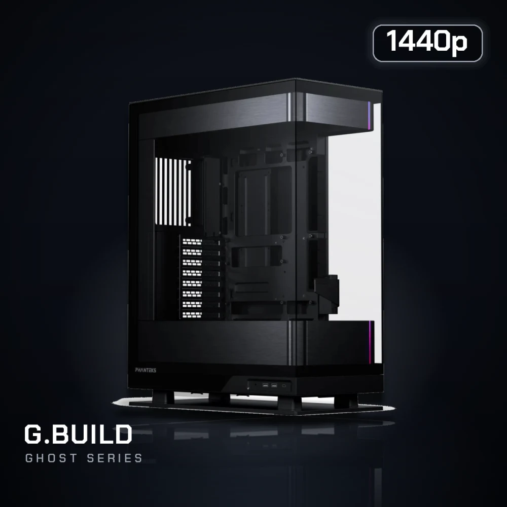 G.BUILD Ghost 1440p · RTX 5070 12GB · AMD Ryzen 7 7800X3D Box · 32GB DDR5 · 1TB · Powered by ASUS