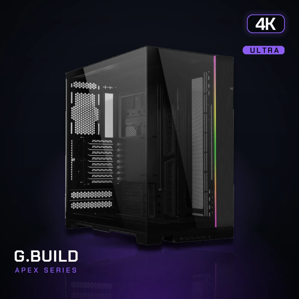G.BUILD Apex 4K Ultra · RTX 5090 32GB · AMD Ryzen 9 9950X3D Box · 64GB DDR5 · 2TB · Powered by MSI