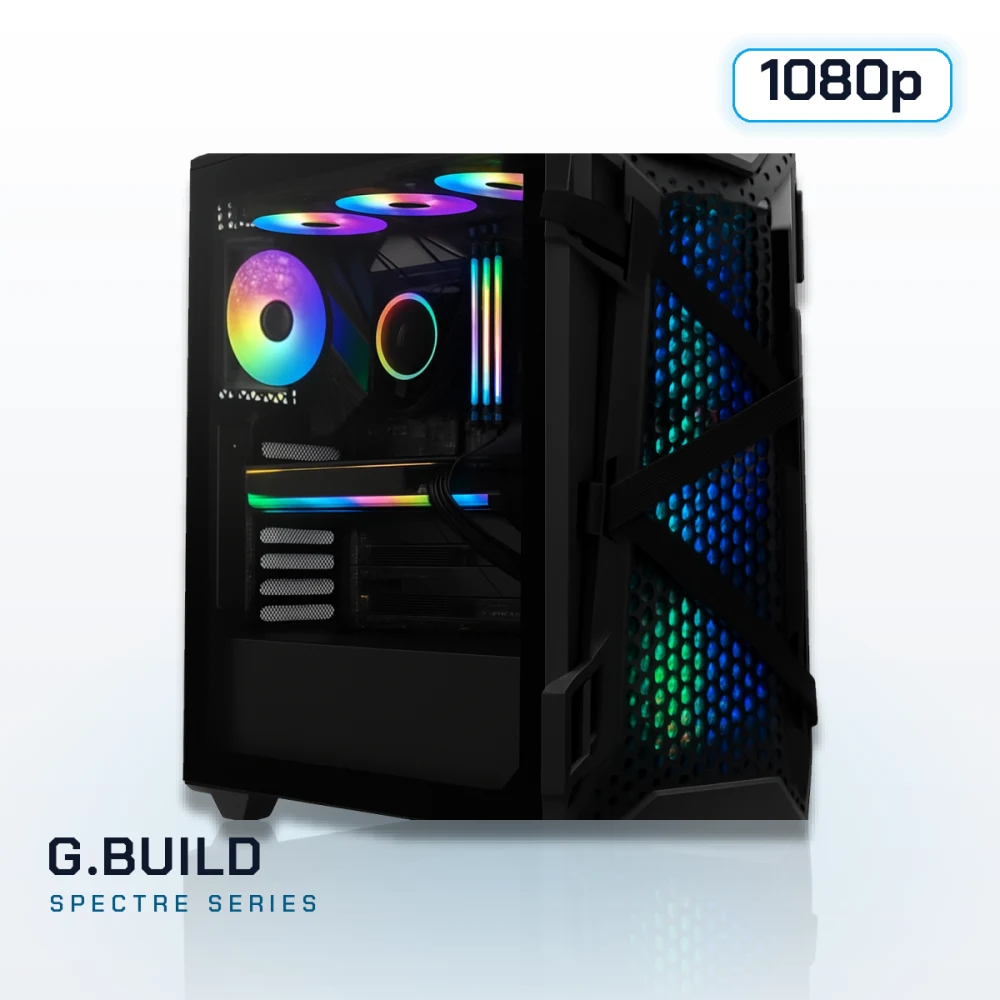 G.BUILD Spectre 1080p · RTX 5050 8GB · AMD Ryzen 5 5600XT Box · 16GB DDR4 · 1TB · Powered by ASUS
