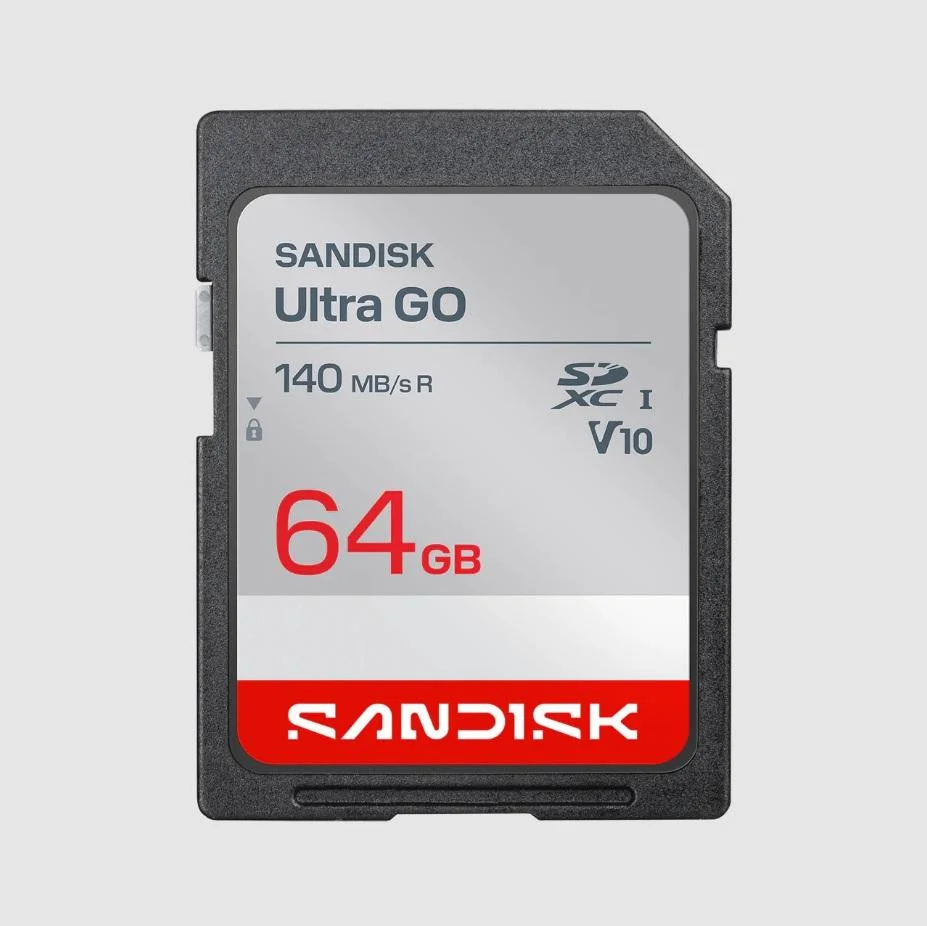 Carte mémoire SANDISK Ultra GO SDHC et SDXC UHS-I 64 GB, Jusqu'à 140MB/s