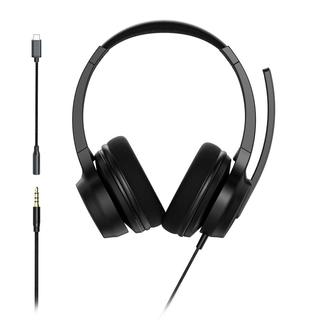 HAMA Слушалки с микрофон „CHS-300“, USB-C / 3.5mm жак, кабел 2 м