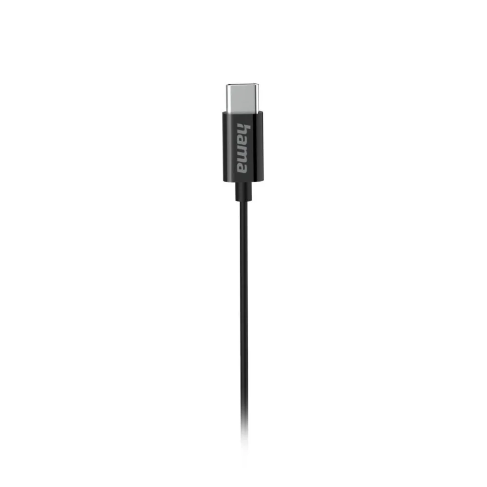 Ακουστικά HAMA “Curly”, USB-C, μικρόφωνο, μαύρο