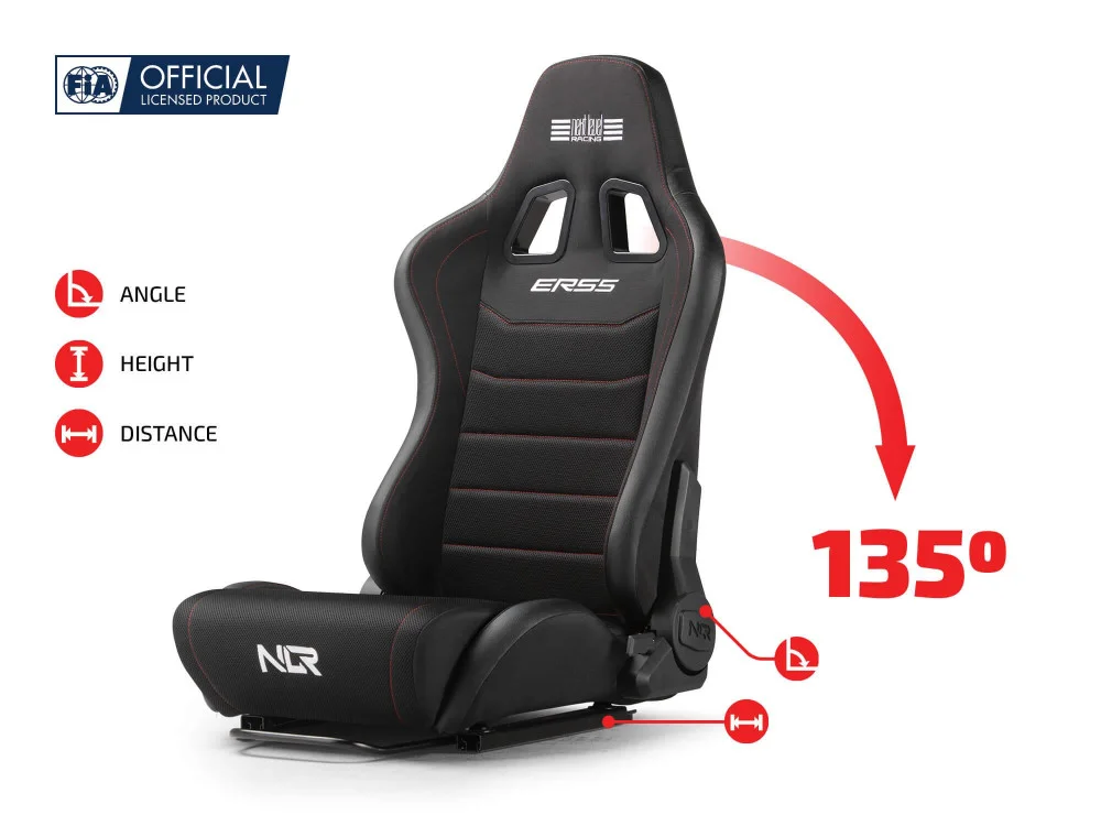 Siège de simulation sport Next Level Racing ERS5 Elite Reclining Seat - Édition Tissu & SimAero Mesh