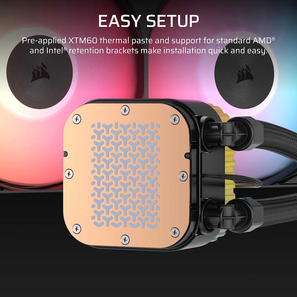 Водно охлаждане Corsair NAUTILUS II 240 RS ARGB, 240mm Radiator, Liquid CPU Cooler - CW-9061047-WW