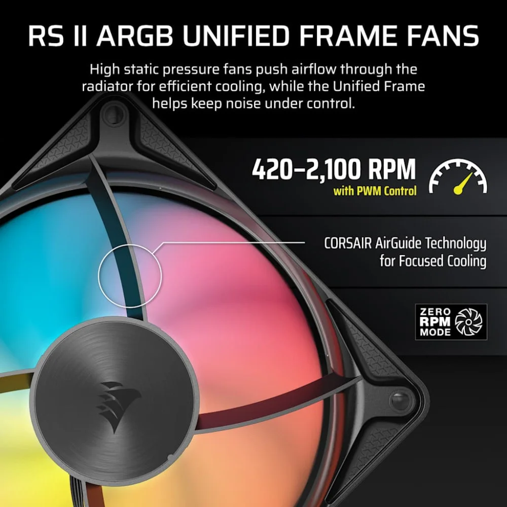Водно охлаждане Corsair NAUTILUS II 360 RS ARGB, 360mm Radiator, Liquid CPU Cooler - CW-9061049-WW