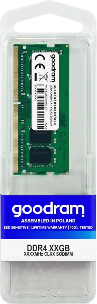 Памет Goodram 16GB (1x16GB) DDR4 SODIMM 2666MHz CL19 - GR2666S464L19S/16G