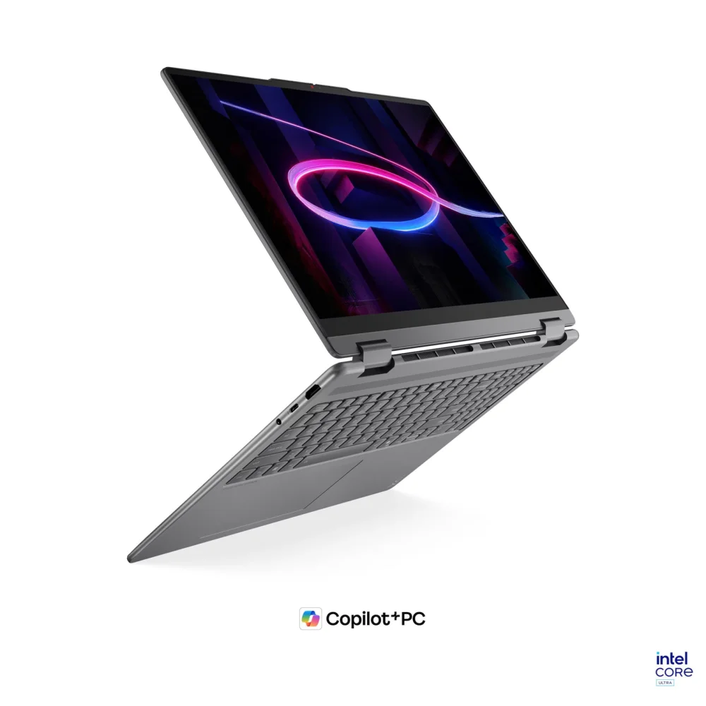 Лаптоп Lenovo Yoga 7 2in1, 16" OLED Touch, Intel Core Ultra 7 355 8C/8T, 24GB RAM DDR5, Intel Graphics, Wi-Fi 7 - 83TE000XBM