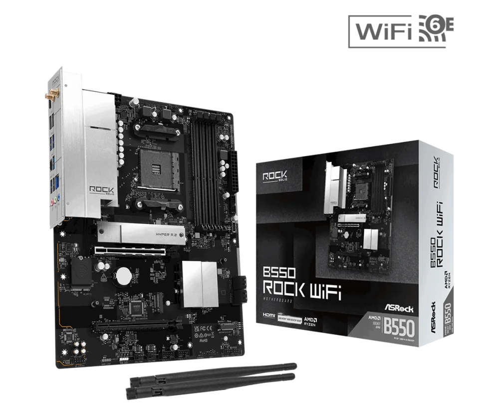 Материнська плата ASRock B550 Rock WiFi AM4