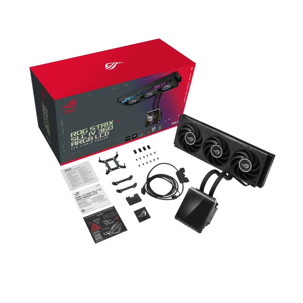 Охладител ASUS ROG Strix SLC IV 360 ARGB LCD LGA 1700 - ASUS-FAN-ROG-SLC-IV-360-B