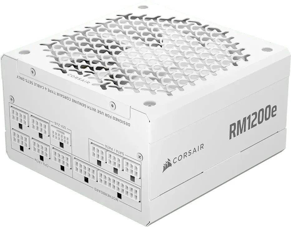 Захранващ блок Corsair RM1200e White 1200W 80+ Platinum ATX 3.1, Fully Modular