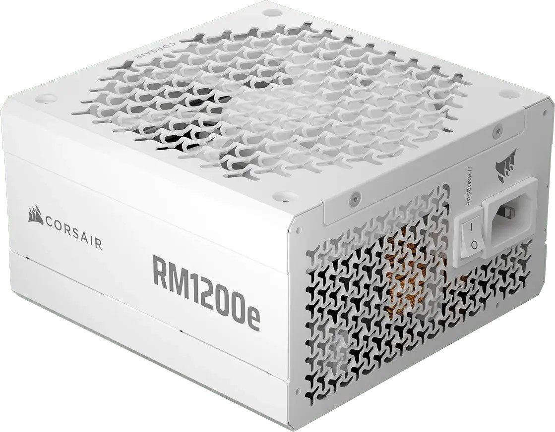Захранващ блок Corsair RM1200e White 1200W 80+ Platinum ATX 3.1, Fully Modular