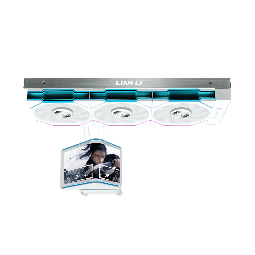Lian Li водно охлаждане Water Cooling HydroShift II OLED Curved 360 TL - White