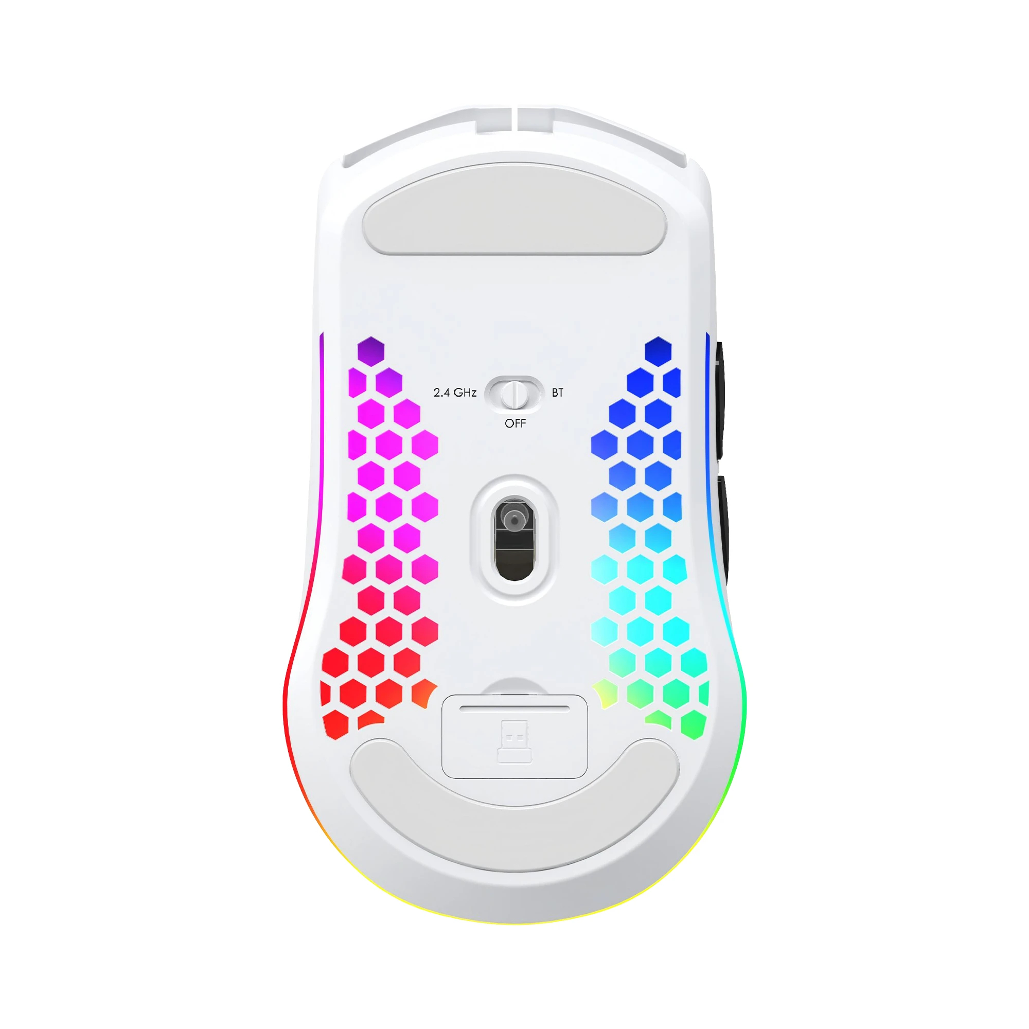 White Shark professionelle Gaming-Maus Wireless Gaming Mouse CADOR - 10000dpi, 1000Hz, Bluetooth, Weiß