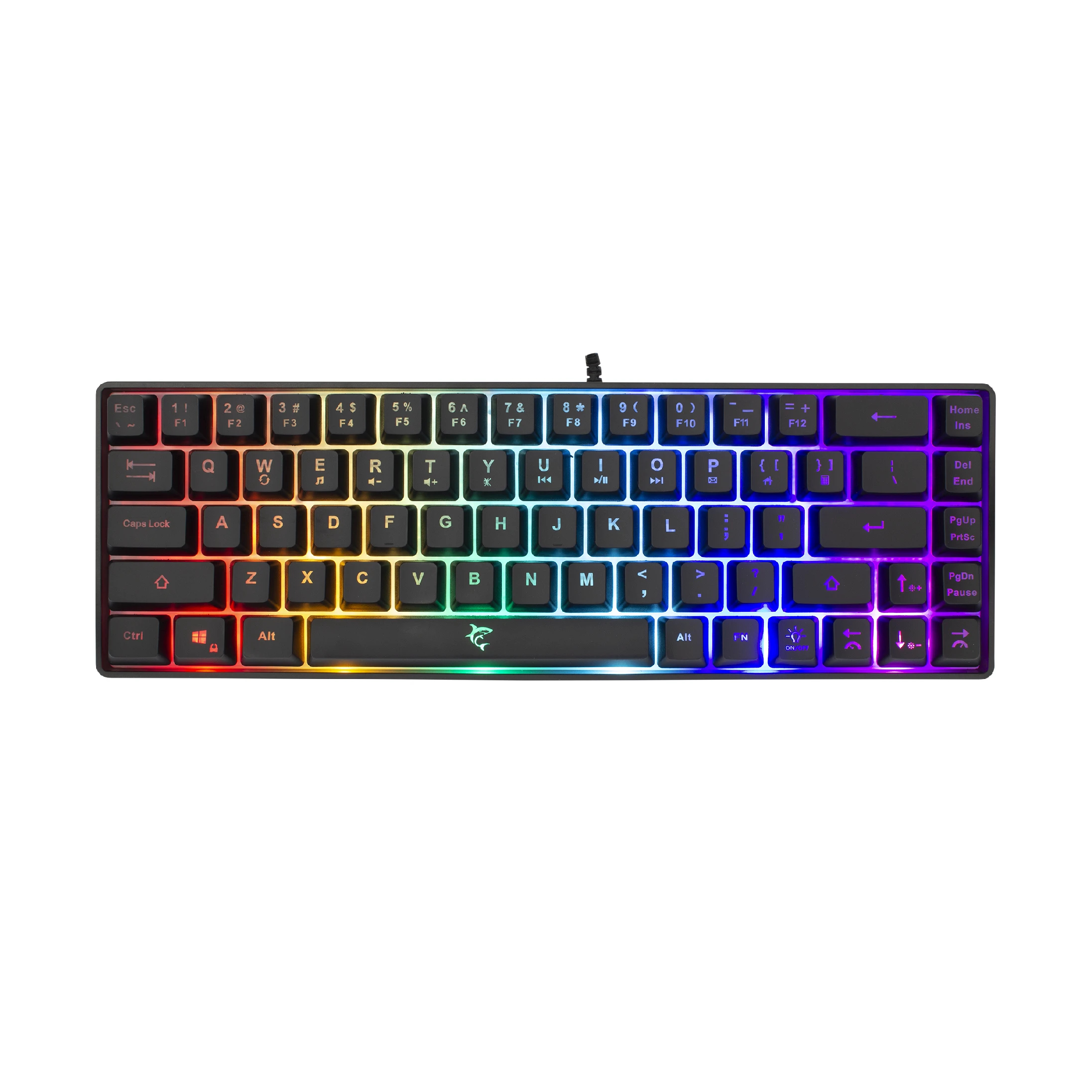 White Shark tastiera da gaming Gaming Keyboard RONIN - Blue Switches (English US), Nero