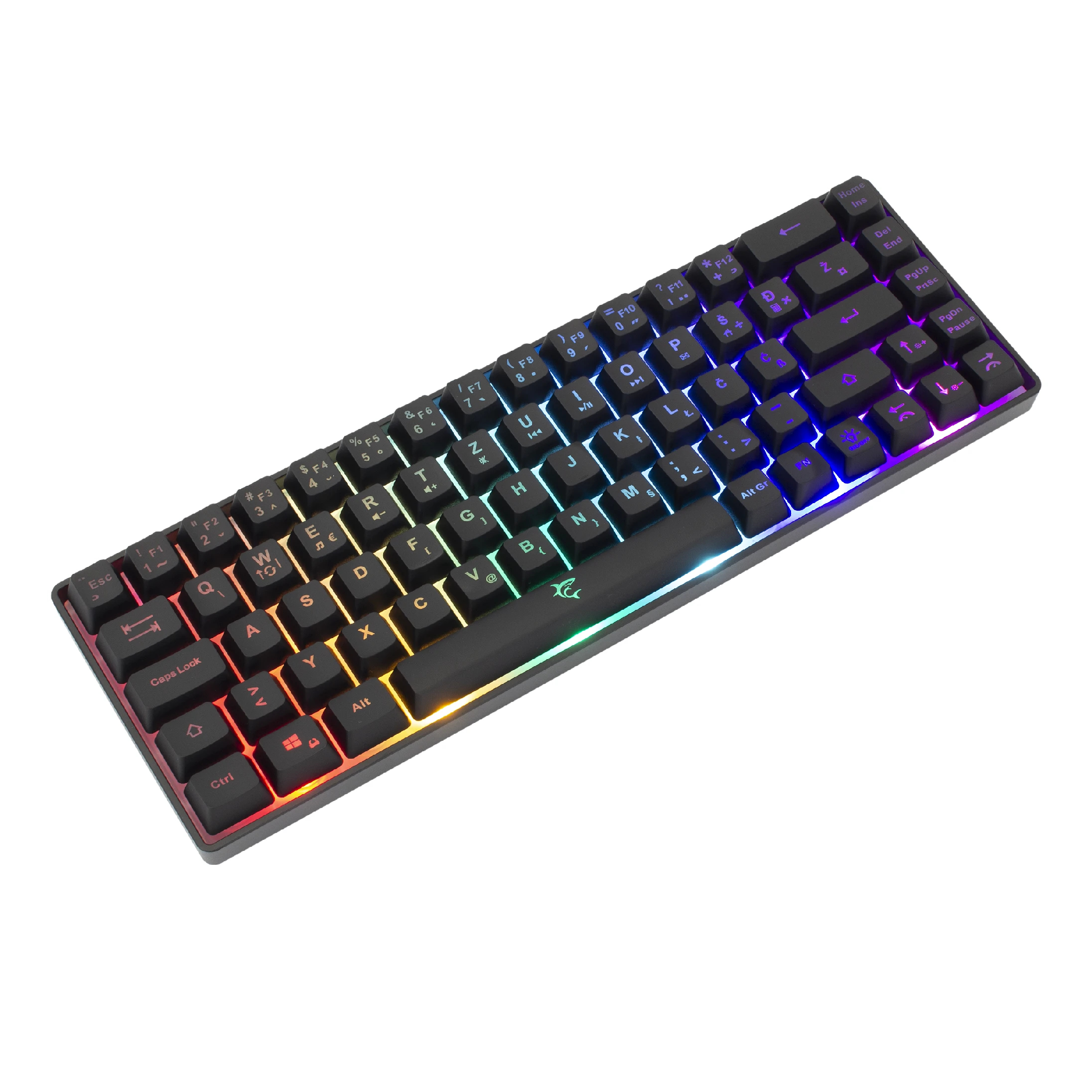 White Shark tastiera da gaming Gaming Keyboard RONIN - Blue Switches (English US), Nero