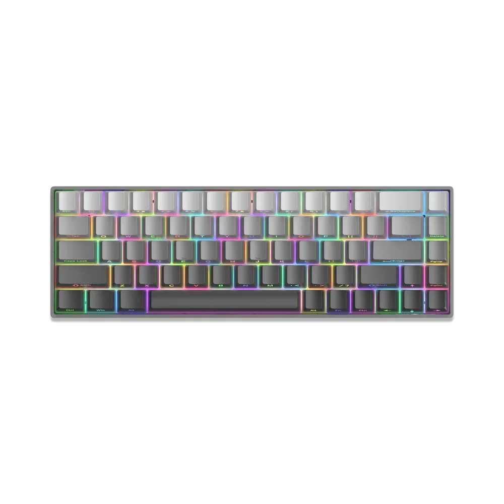 White Shark gaming mechanical keyboard Gaming Mechanical Keyboard NUNCHAKU - Red Switches (English US), Grey