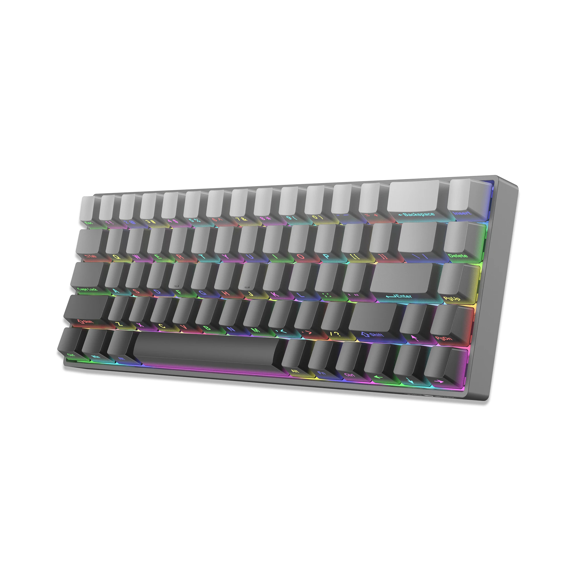 White Shark gaming mechanical keyboard Gaming Mechanical Keyboard NUNCHAKU - Red Switches (English US), Grey