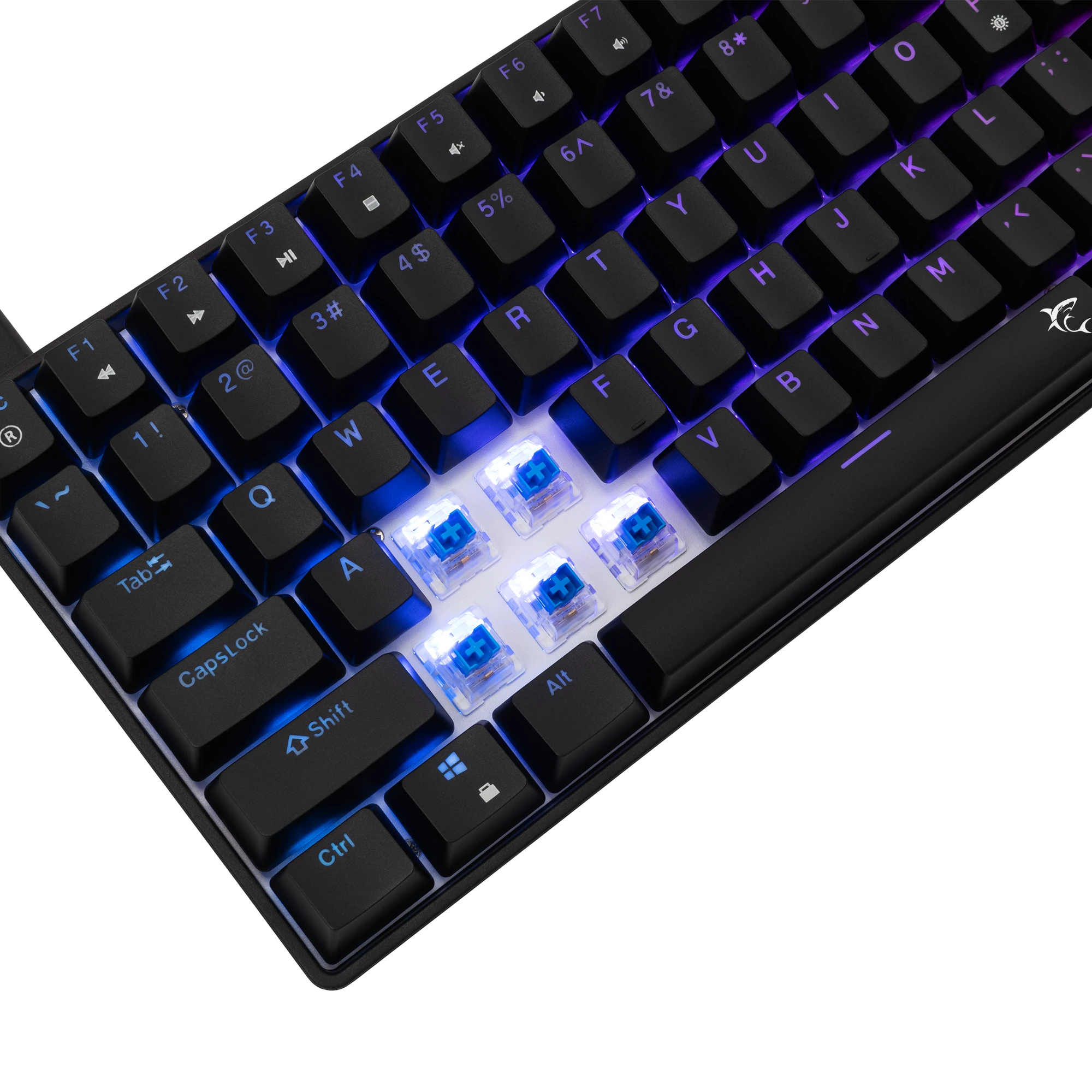 White Shark геймърска механична клавиатура Gaming Mechanical Keyboard HAMACHI - YUSYA 5P Blue Switches (English US), Black