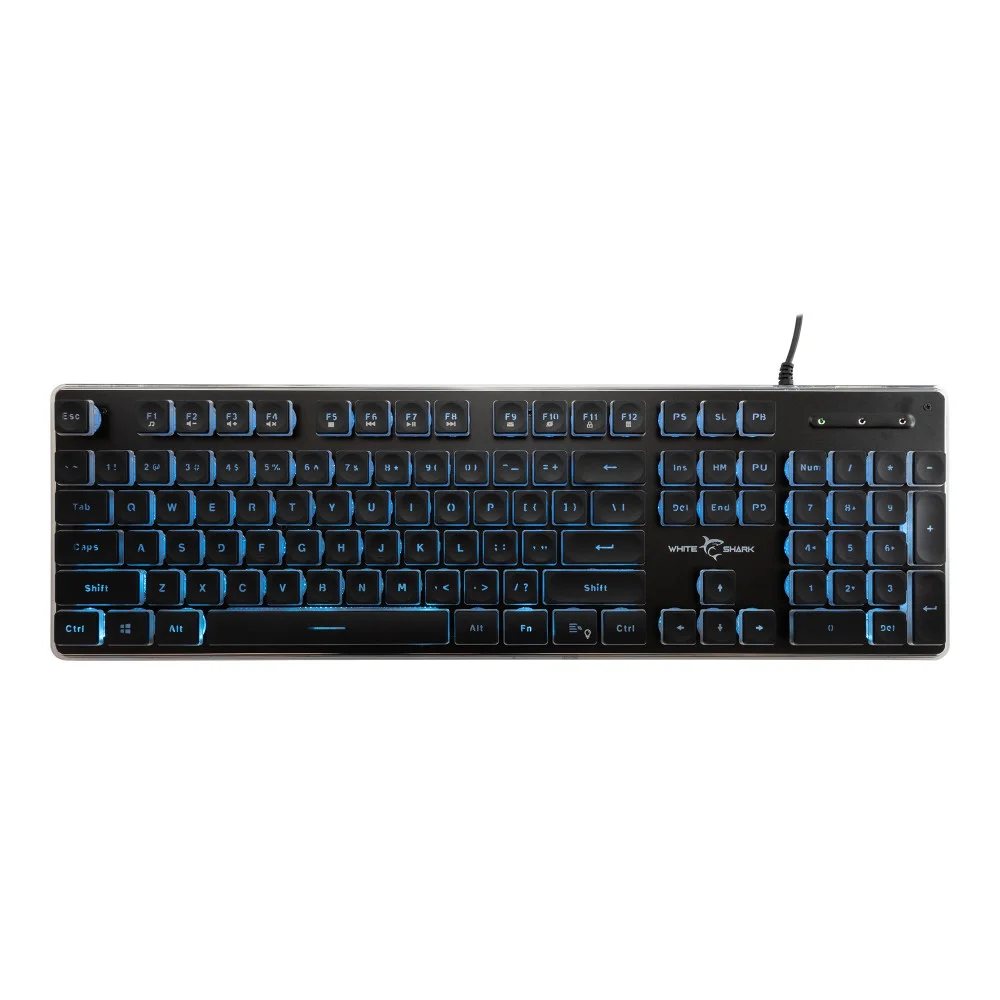 White Shark геймърска клавиатура Gaming Keyboard TACHI - Low-Profile (English US), Black