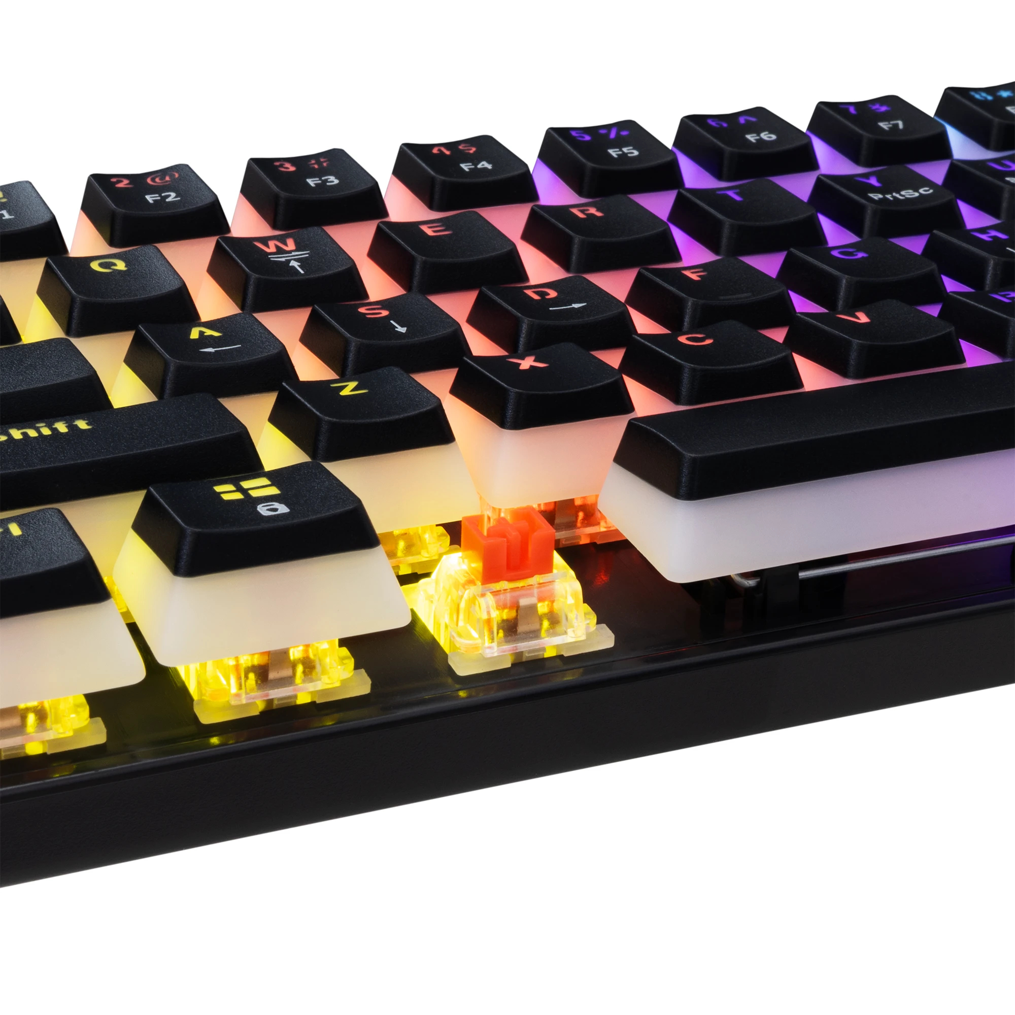 White Shark геймърска механична клавиатура Gaming Mechanical Keyboard SHINOBI 2 - Red Switches (English US), Black