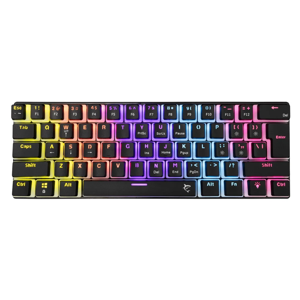White Shark tastiera meccanica da gaming Gaming Mechanical Keyboard SHINOBI 2 - Blue Switches (English US), Nero