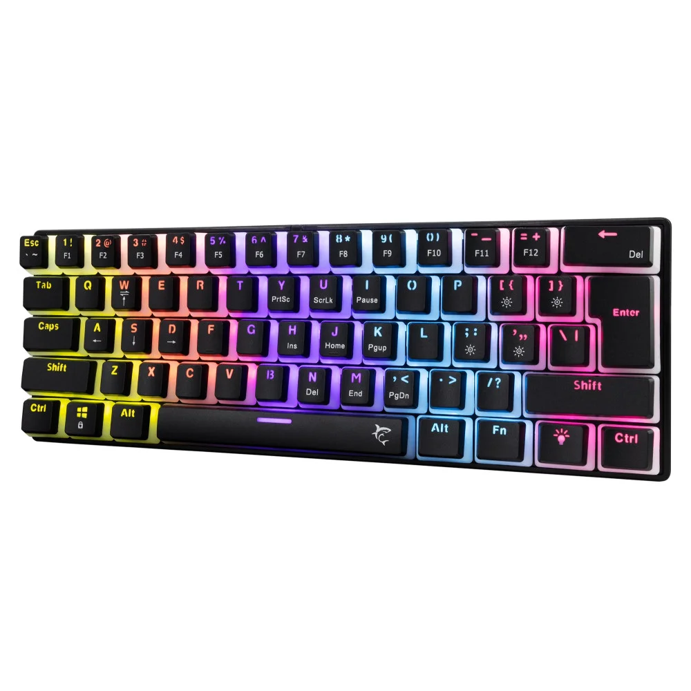 White Shark геймърска механична клавиатура Gaming Mechanical Keyboard SHINOBI 2 - Blue Switches (English US), Black