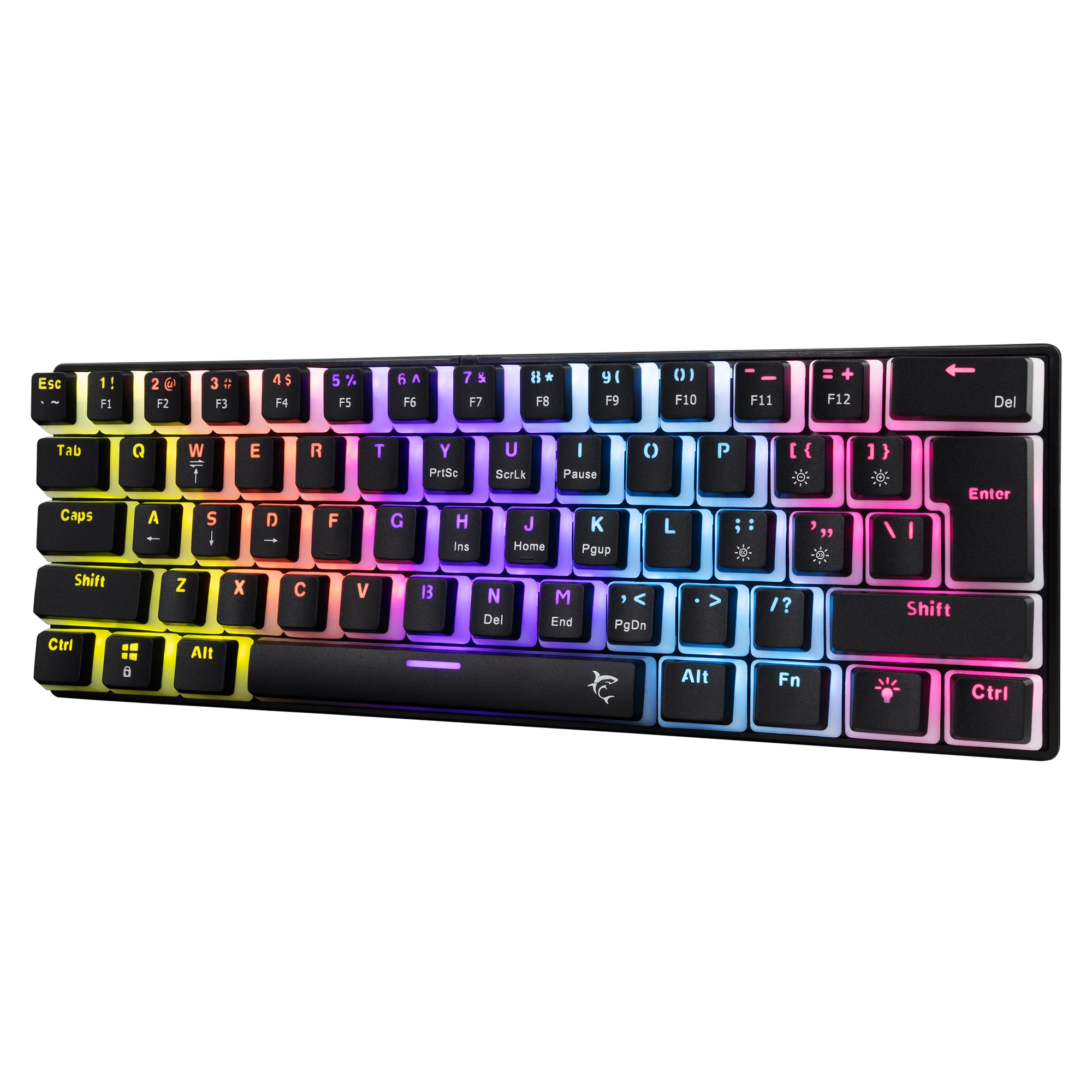 White Shark геймърска механична клавиатура Gaming Mechanical Keyboard SHINOBI 2 - Blue Switches (English US), Black