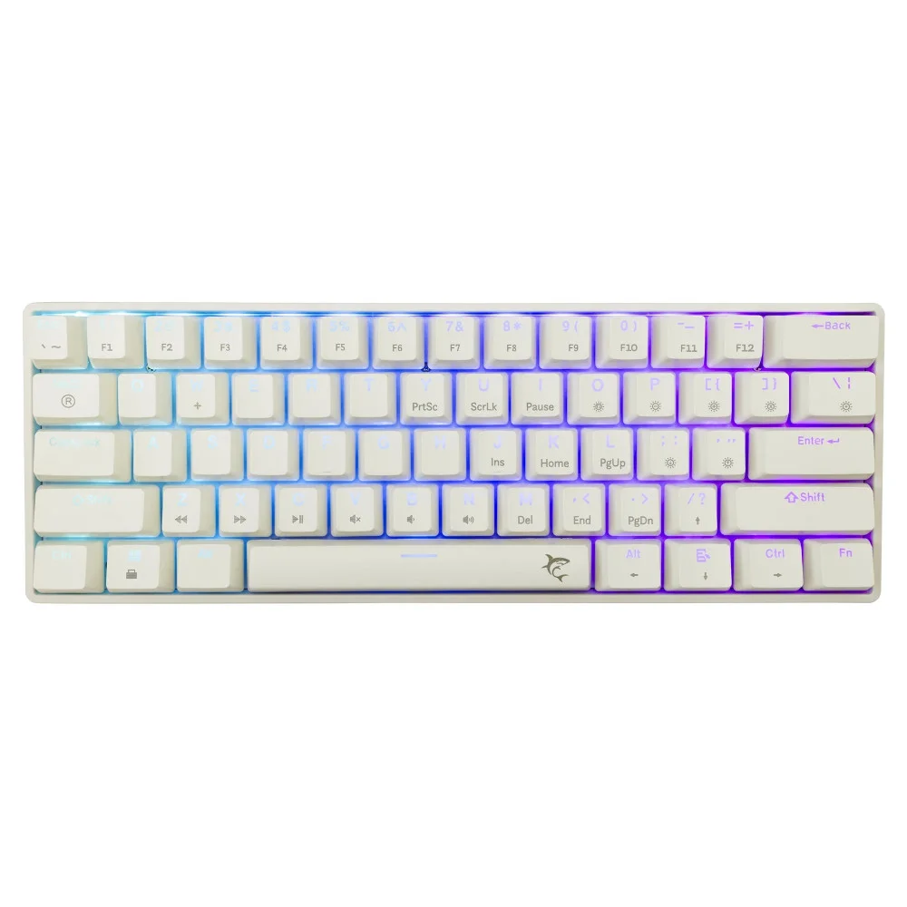 White Shark γκέιμινγκ μηχανικό πληκτρολόγιο Gaming Mechanical Keyboard SHINOBI 2 - YUSYA 5P Red Switches (English US), Λευκό