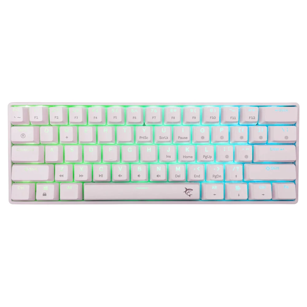 White Shark gaming mechanical keyboard Gaming Mechanical Keyboard SHINOBI 2 - YUSYA 5P Blue Switches (English US), White