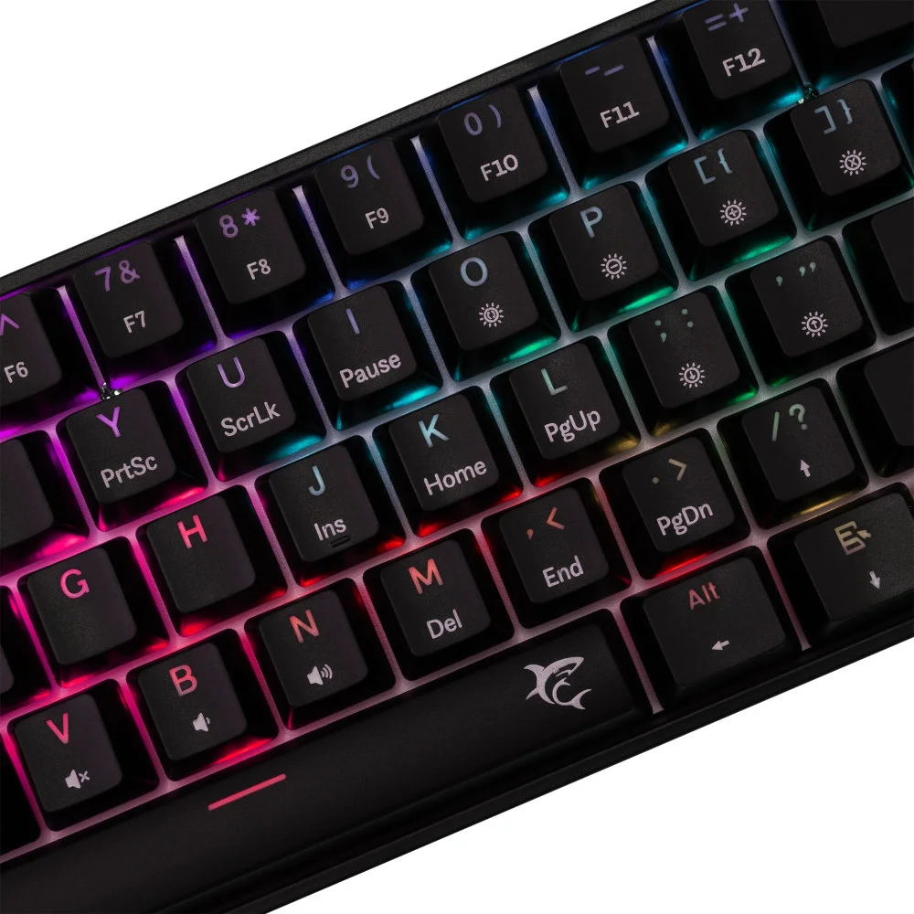White Shark Gaming-Mechanische Tastatur Gaming Mechanical Keyboard SHINOBI 2 - YUSYA 5P Red Switches (English US), Schwarz