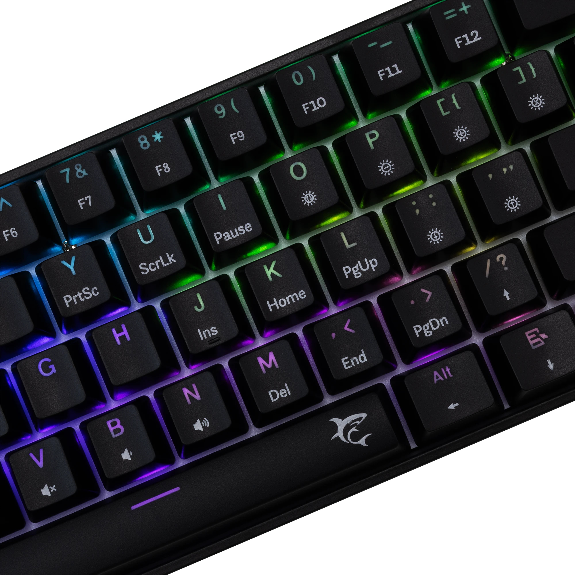 White Shark геймърска механична клавиатура Gaming Mechanical Keyboard SHINOBI 2 - YUSYA 5P Blue Switches (English US), Black