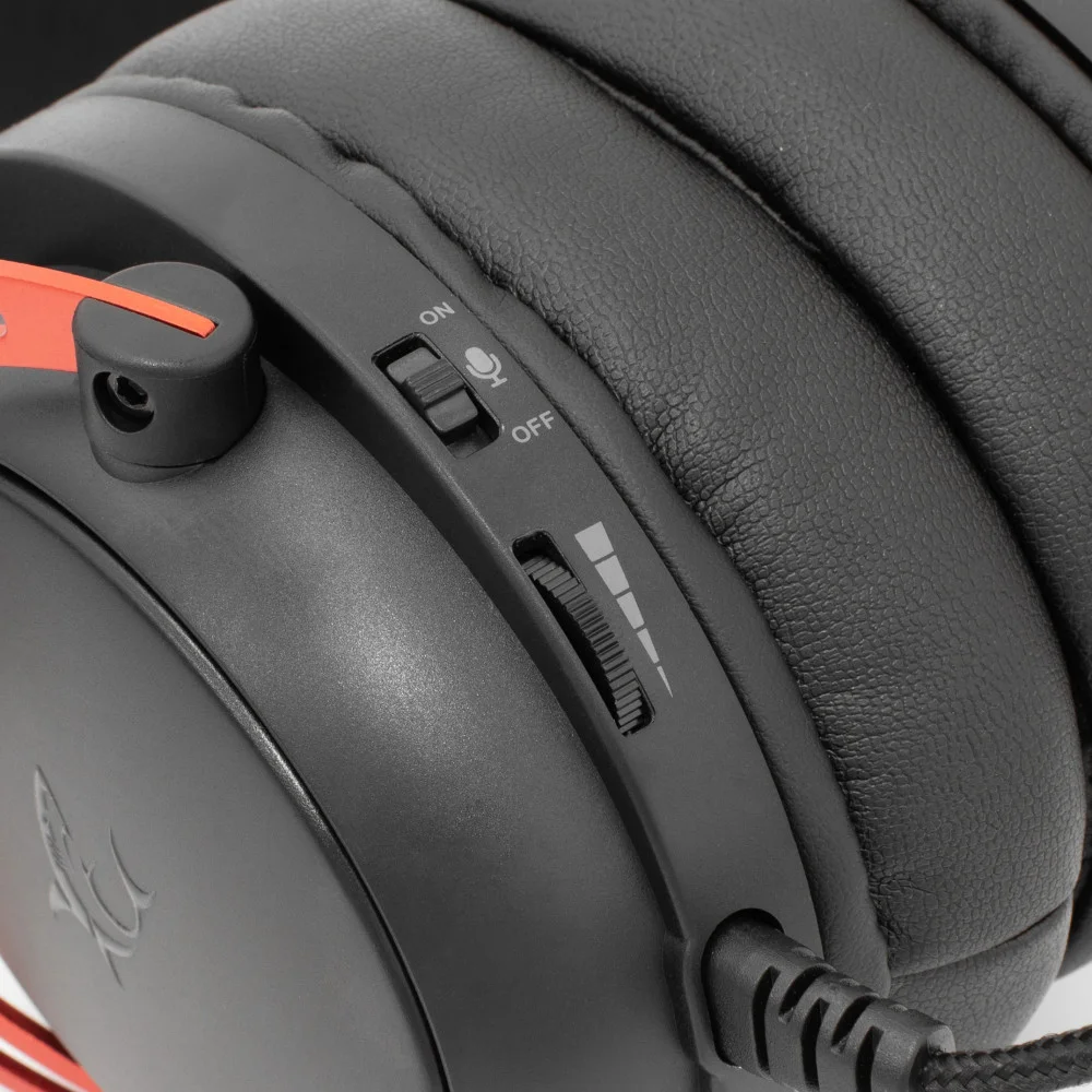 White Shark γκέιμινγκ ακουστικά Gaming Headphones GORILLA BLACK/RED - 53mm, Stereo 2.0