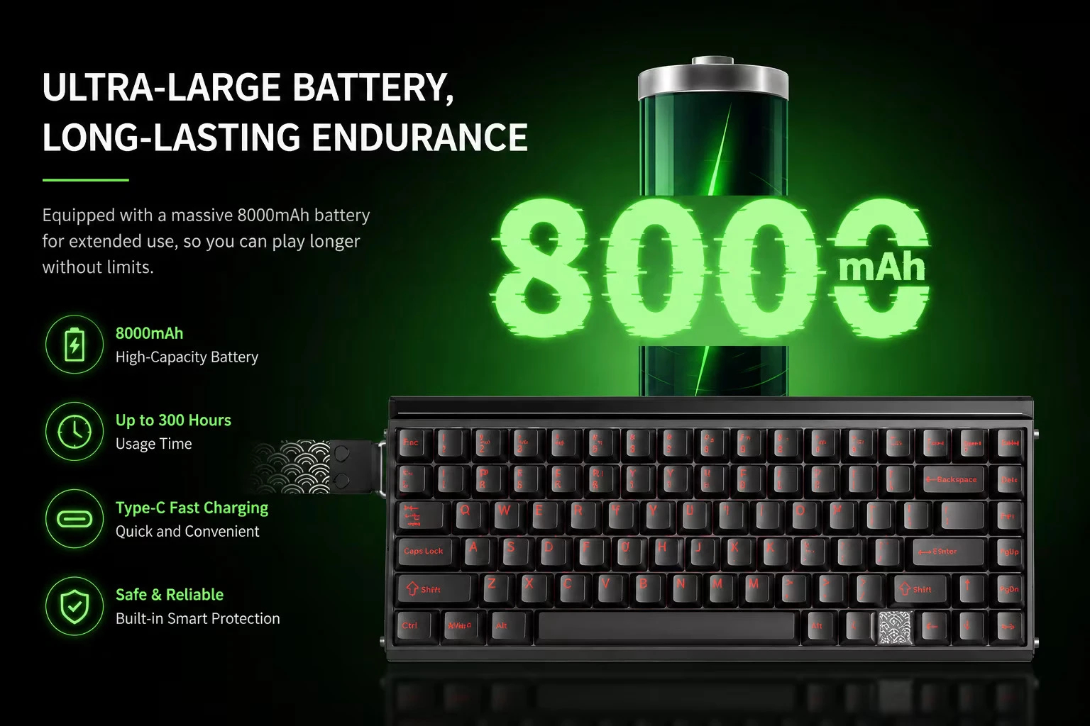 Scaun gamer Aula tastatură mecanică wireless HERO 75 HE - Stormrise Magnetic Switch [Linear] (English US), Black