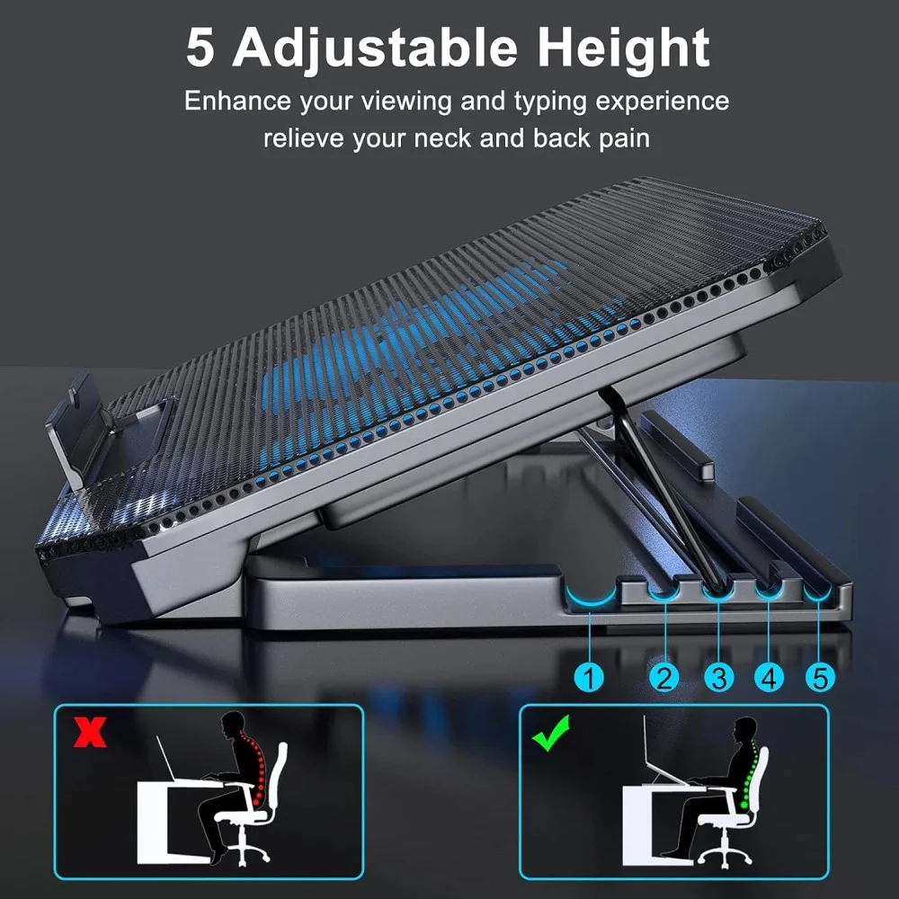 Xtrike ME охлаждане за лаптоп Notebook Cooler 17" - FN-818 - Backlight