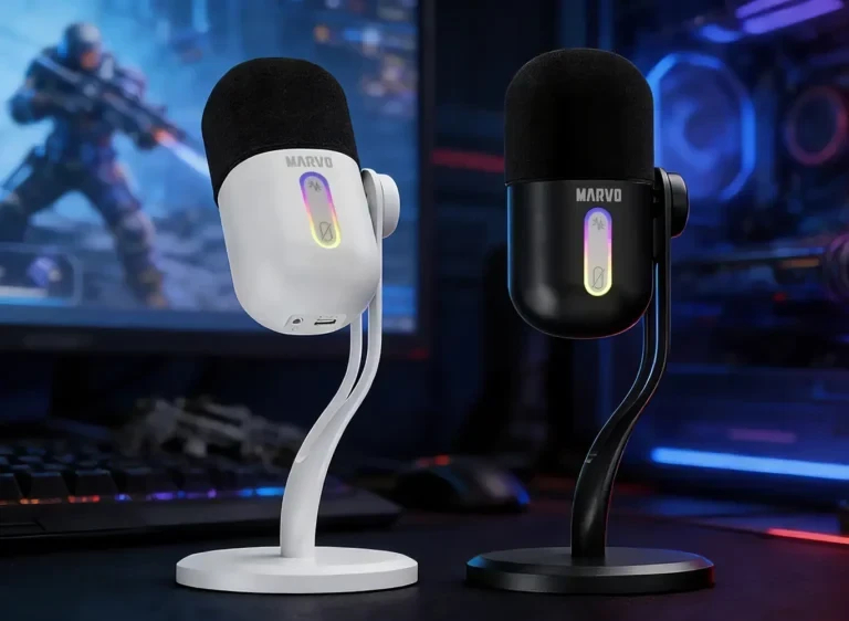 Marvo Геймърски микрофон Gaming USB Microphone - Blast 50 MIC-08 Black - USB, RGB