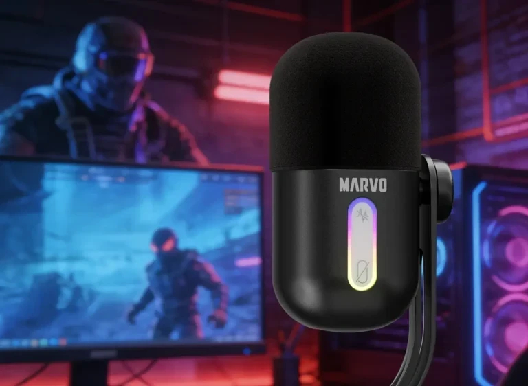 Marvo Геймърски микрофон Gaming USB Microphone - Blast 50 MIC-08 Black - USB, RGB