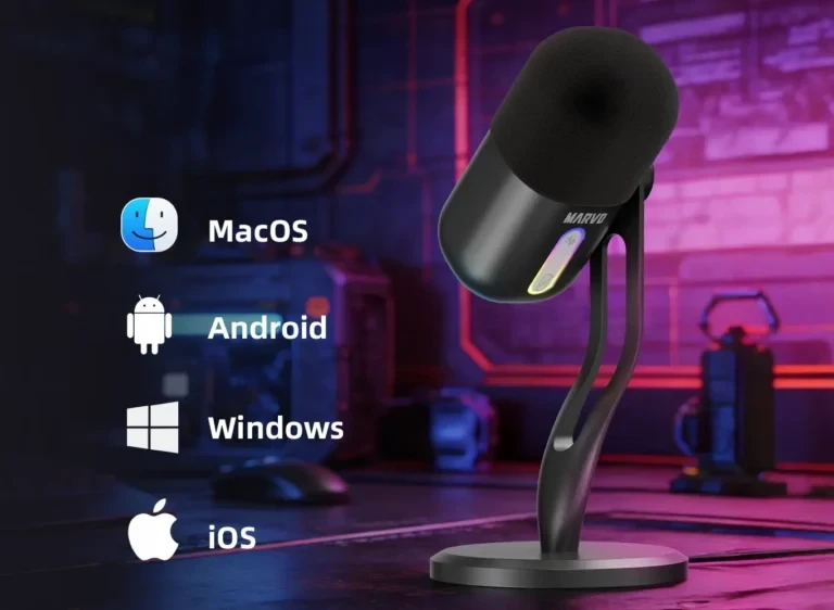 Marvo Геймърски микрофон Gaming USB Microphone - Blast 50 MIC-08 Black - USB, RGB
