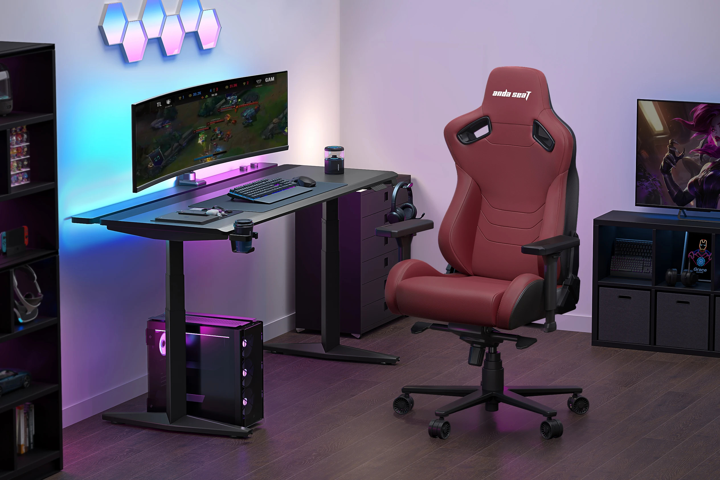 Anda Seat геймърски стол Gaming Chair Kaiser 2 Pro - Lether Black